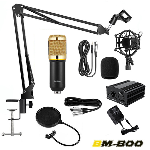 Bm 800 Condenser Studio Microphone,+ Phantom Power Supply